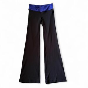 GapBody G-Flex Yoga Pants Black Purple Flare Leg Activewear S REG 211368-00